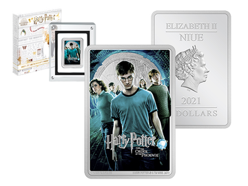 Die offizielle 1-Unzen-Feinsilber-Barrenmünze „Harry Potter und der Orden des Phoenix™“!