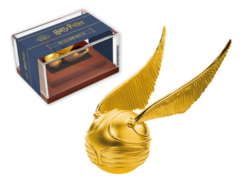 „Goldener Schnatz“ – die HARRY-POTTER™-3D-Silbermünze mit Gold-Veredelung