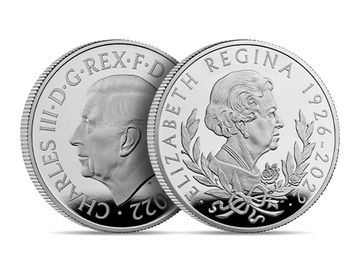 5-Unzen-Silber-Gedenkmünze zu Ehren von Königin Elizabeth II.