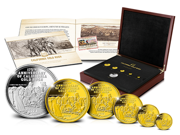 175 Jahre Kalifornischer Goldrausch – der Premium-Satz in Gold & Silber!