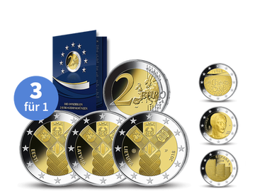 Drei 2€ Münzen zum Preis von einer - Start: 2€ Gedenkmünzen international