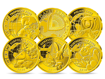 Die Gold-Prägungen zu Deutschlands 5-Euro-Münzen