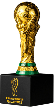 Réplique 3D de 5 onces en argent pur & dorée à l'or pur «Trophée », Qatar 2022™