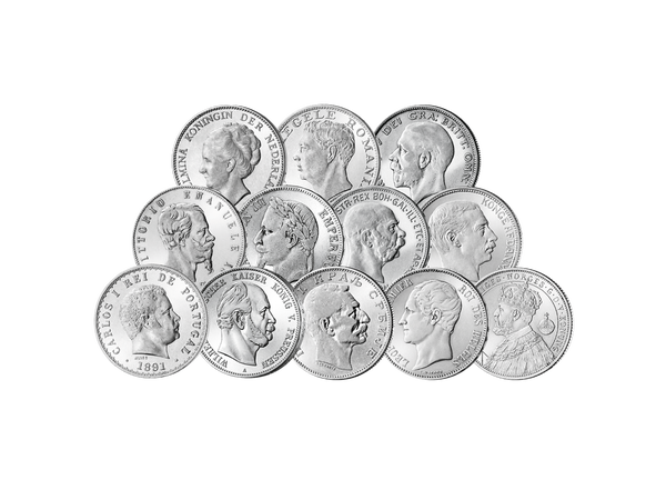 Das 12er-Set Silbermünzen Europäischer Kaiser und Könige