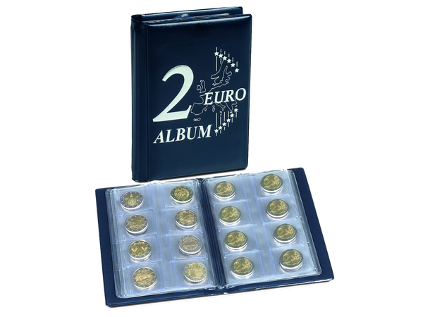 Dies ist das handliche Taschenalbum für 48 x 2-Euro-Münzen