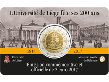Belgien 2017 2-Euro-Münze '200 Jahre Universität Lüttich'