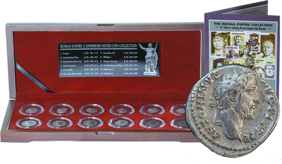 12 Kaiser des Römischen Reiches − 12er-Set Rom, Silber 2.-3.Jhd.