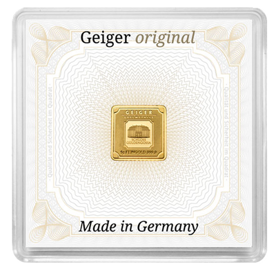 Die zertifizierten Goldbarren von Geiger original in Kapsel!
