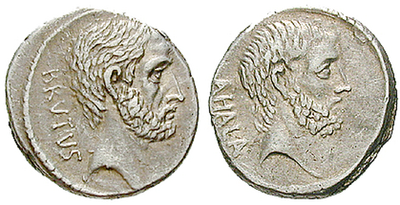 Brutus - der Mörder Caesars − Römische Republik, Denar 54 v.Chr.