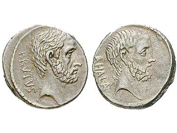 Römische Republik, Denar, 54 v.Chr., M. Iunius Brutus