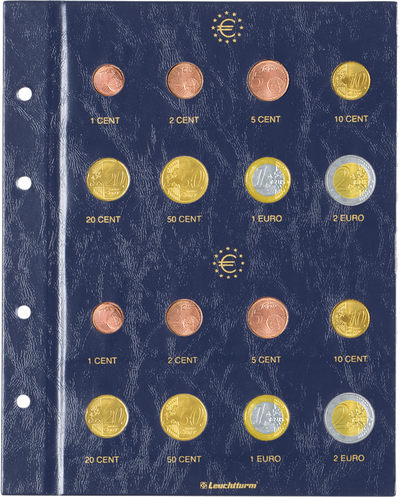 VISTA Euro-Münzblätter für Euro-Kursmünzensätze