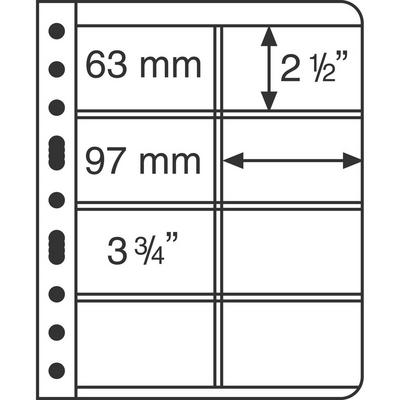 Kunststoffhüllen VARIO, 8er-Einteilung, für Telefonkarten, glasklar, 5er Pack