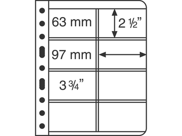 Kunststoffhüllen VARIO, 8er-Einteilung, für Telefonkarten, glasklar, 5er Pack