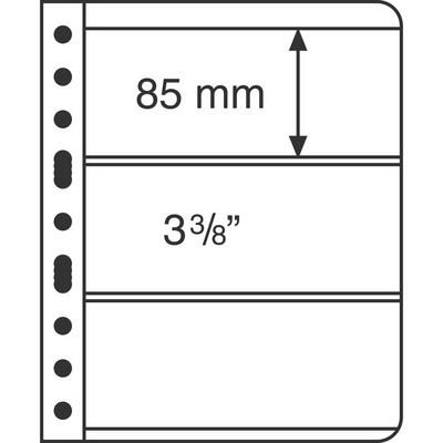 Kunststoffhüllen VARIO, 3er-Einteilung, schwarz, 5er Pack