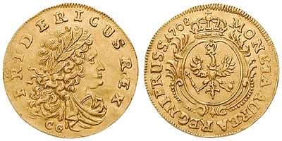 Dukat des ersten Königs in Preußen − Friedrich I. Dukat 1701-1712