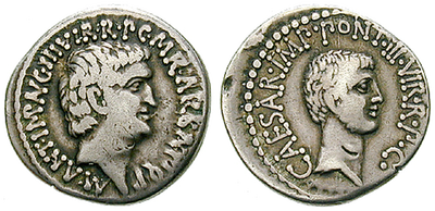 Roms zweites Triumvirat − Römische Republik, Denar 41 v.Chr.