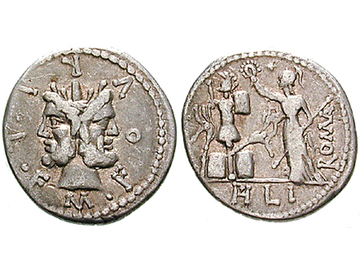 Römische Republik, Denar, 119 v.Chr., M. Furius
