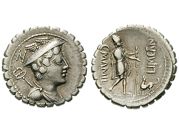 Römische Republik, Denar, serratus, 82 v.Chr., C. Mamilius Limetanus