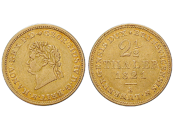 Altdeutschland, 2 1/2 Taler, 1821-1830, Georg IV.