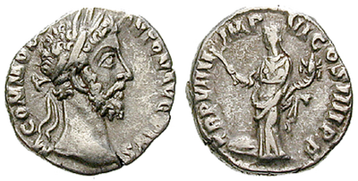 Ein Kaiser als Gott Herkules − Rom, Commodus Denar 177-192