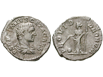 Römische Kaiserzeit, Denar, 198-212, Geta