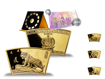 Vergoldete Fächermünzen-Kollektion 