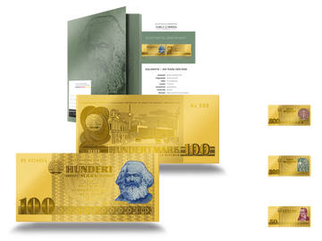Die ersten DDR-Mark-Gold-Banknoten in reinstem Gold – Ihre Startlieferung: 