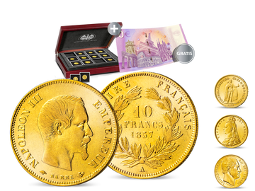 Gold-Raritäten des 19. Jahrhunderts: Ihre Startlieferung: 10 Francs Napoleon III. 1855-1860!
