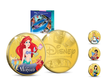 Disney Gedenkprägung ''Arielle'' veredelt mit Gold und brillanten Farben