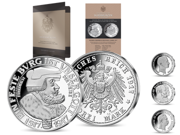 Die wertvollsten Silbermünzen Deutschlands als edle Neuprägungen – Ihre Startlieferung „Friedrich der Weise“!
