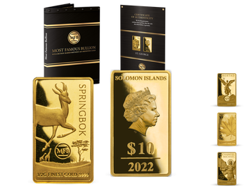 Die Gold-Barrenmünzen-Kollektion mit den berühmtesten Anlagemotiven „Most Famous Bullion“!