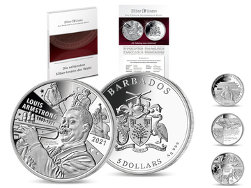 Das Premium Silbermünzen-Depot – Start:  „50. Todestag Louis Armstrong“