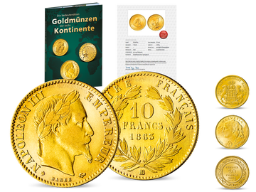 Die bedeutendsten Goldmünzen von 6 Kontinenten –  Start: Napoleon III.