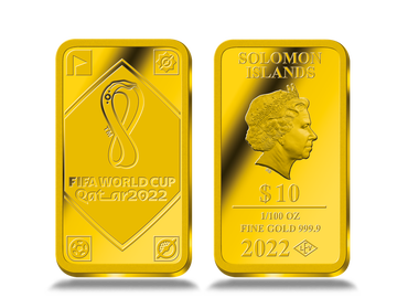 Goldbarren-Münze zur FIFA Fussball-Weltmeisterschaft 2022™
