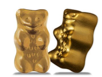 Vergoldete Silber-Gedenkmünze in Haribo Goldbären-Form