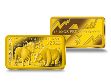 Der Börsenbarren Deutschland 2022 aus reinstem Gold (999,9/1000)!