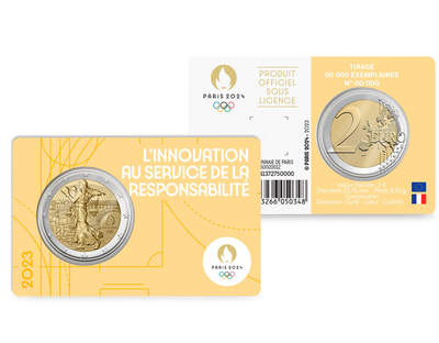 Monnaie commémorative de 2€ BU - 2023 - Jeux Olympiques Paris 2024 - Blister №3