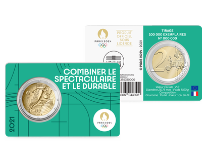 Monnaie commémorative de 2€ BU - Jeux Olympiques Paris 2024 - Blister №5
