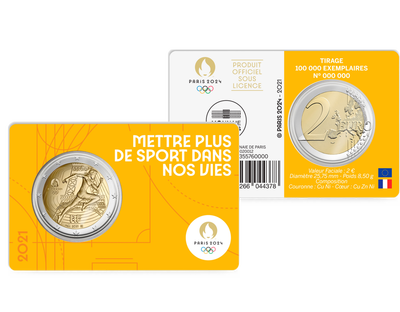 Monnaie commémorative de 2€ BU - Jeux Olympiques Paris 2024 - Blister №3
