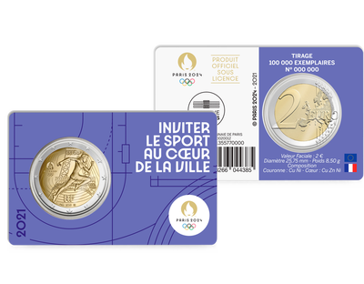 Monnaie commémorative de 2€ BU - Jeux Olympiques Paris 2024 - Blister №4