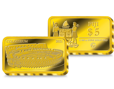 La monnaie-lingot en or le plus pur « Le Colisée » Îles Fidji