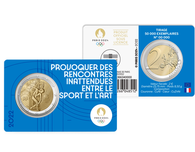 Monnaie commémorative de 2€ BU - 2022 - Jeux Olympiques Paris 2024 - Blister №1 
