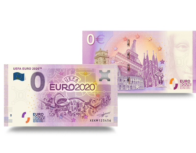 Billet Souvenir 0 Euros «UEFA 2020 - Emblème officiel»