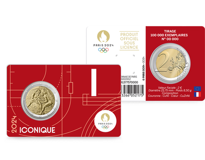 Monnaie commémorative de 2€ BU - Hercule 2024 - Jeux Olympiques Paris 2024 - Blister №4