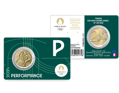 Monnaie commémorative de 2€ BU - Hercule 2024 - Jeux Olympiques Paris 2024 - Blister №1