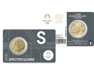 Monnaie commémorative de 2€ BU - Hercule 2024 - Jeux Olympiques Paris 2024 - Blister №5
