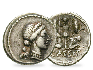 Römische Republik Denar 46-45 v. Chr. Caesar 