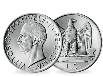 Italien 5 Lire 1926-1930 Victor Emanuel III.