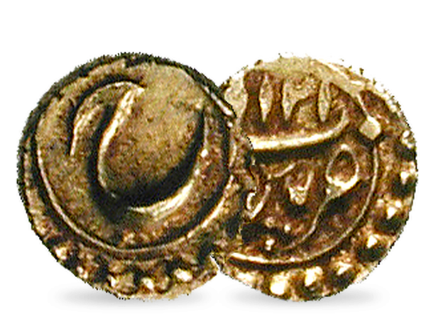 Der echte Gold-Fanam von Tipu Sultan aus Indien