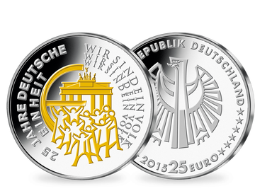 Deutschlands erste 25-Euro-Silber-Gedenkmünze mit Feingold-Veredelung!